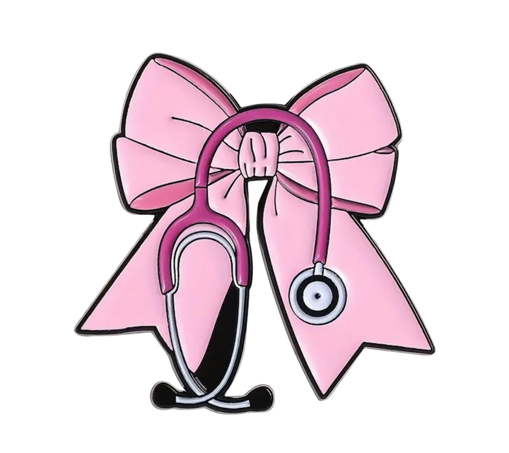 Girly Bow pink estetoscopio